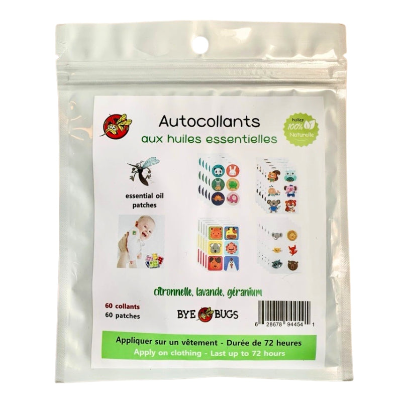 bye bugs timbres anti-moustiques autocollant