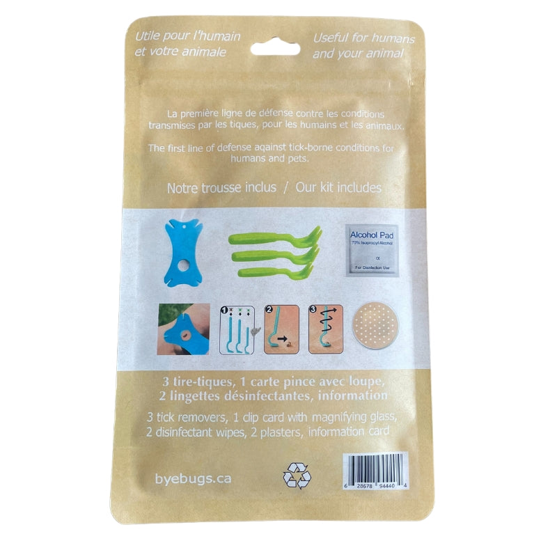 bye bugs trousse de secours de base pour tiques