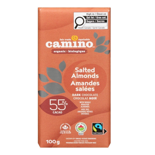 Camino Chocolat noir 55% cacao - Amandes salées
