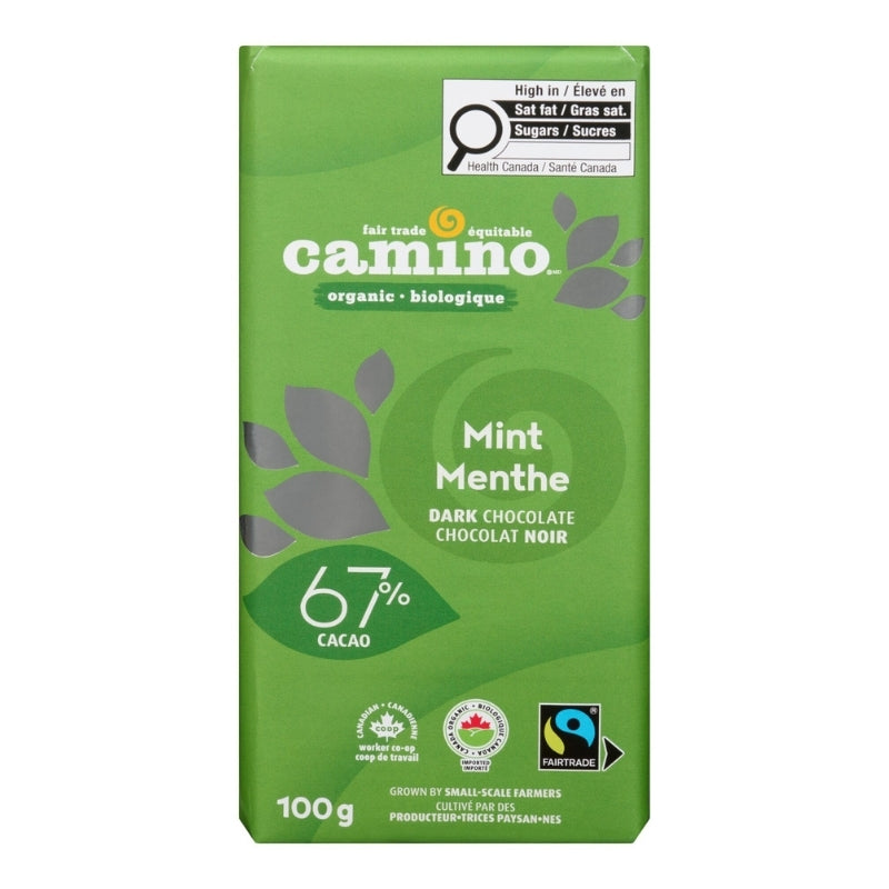 Camino Chocolat noir 67% cacao - Menthe