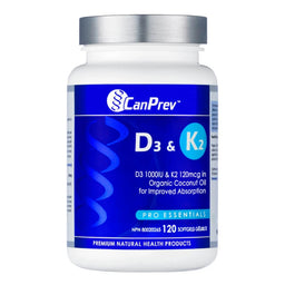CanPrev - Vitamines D3 & K2 - 120 gel