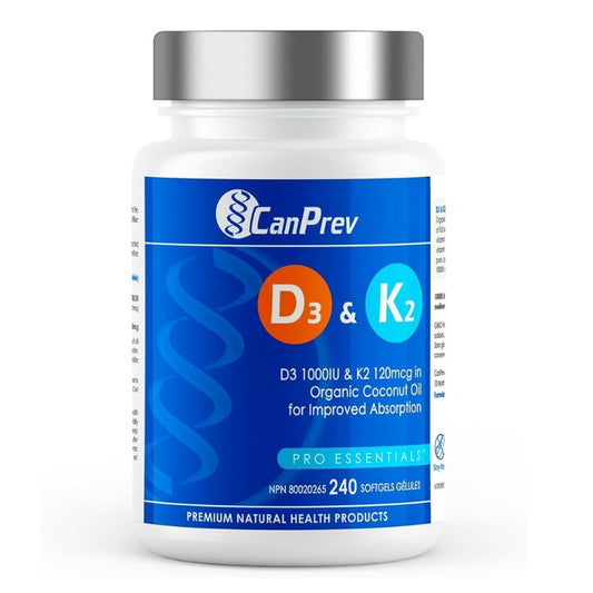 CanPrev - Vitamines D3 & K2 - 240 gel