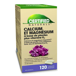 Certified Naturals - Calcium et magnésium avec K₂ - 120 caps