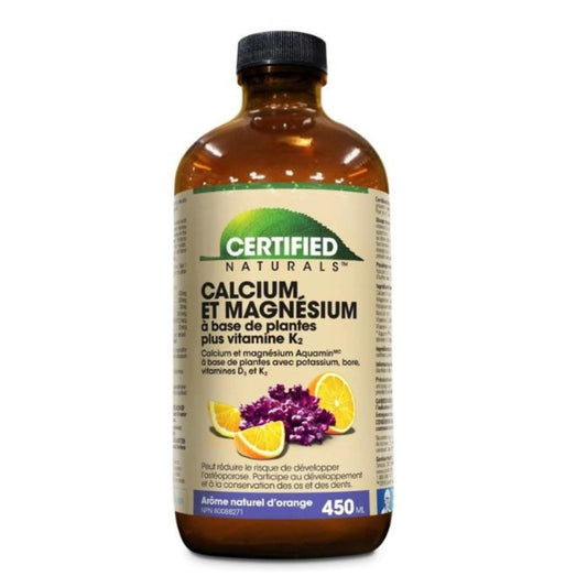 Certified Naturals - Calcium et magnésium plus K₂ - orange - 450 ml