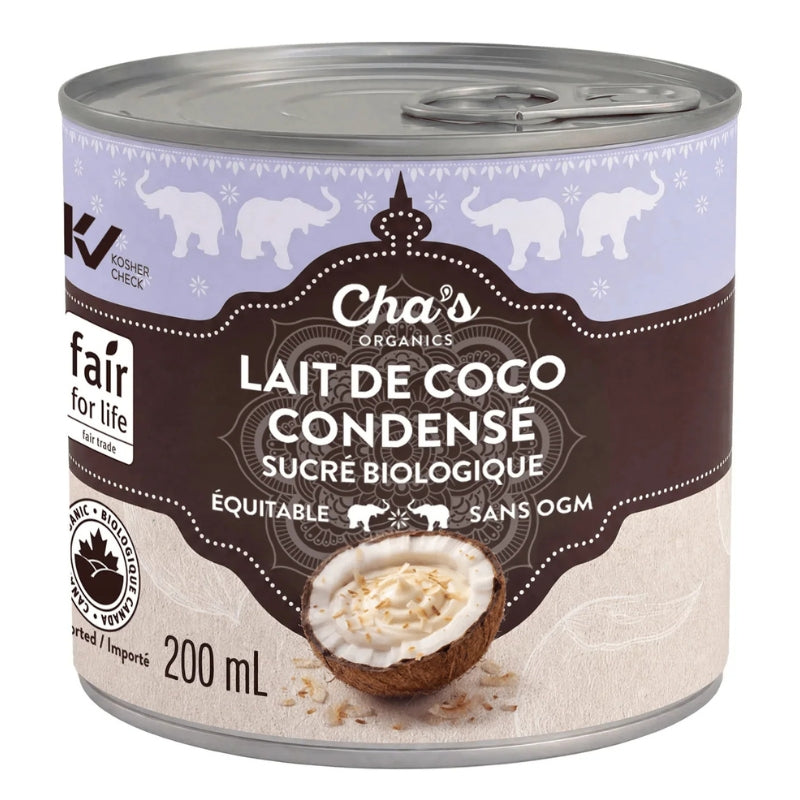 Cha's - Lait de coco condensé sucré bio - 200 ml