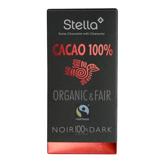 Chocolat Stella - Chocolat noir 100% - Cacao 100% bio - 70 g