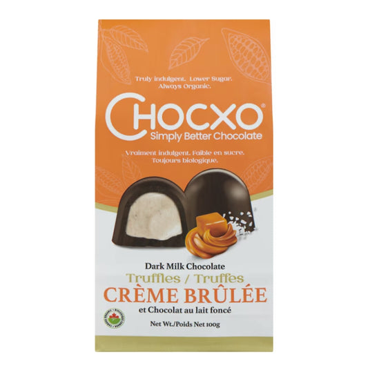 Chocxo - Truffes - Crème brulée au chocolat au lait foncé - 100 g