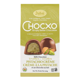 Chocxo - Truffes - Crème à la pistache et au chocolat au lait - 100 g