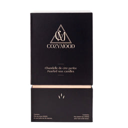 cozymood Chandelle de cire perlée - Charbon