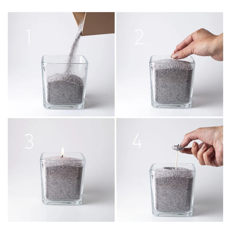 cozymood Chandelle cire perlée - Sable