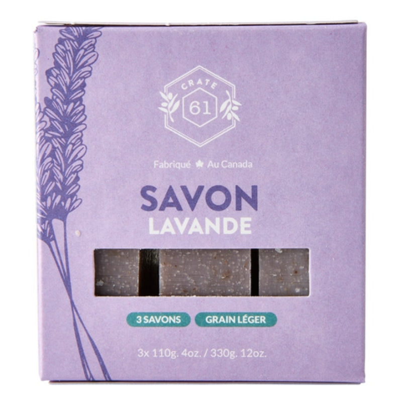 Crate 61 - Savon en barre - Rose Lavande - 3 X 110 g