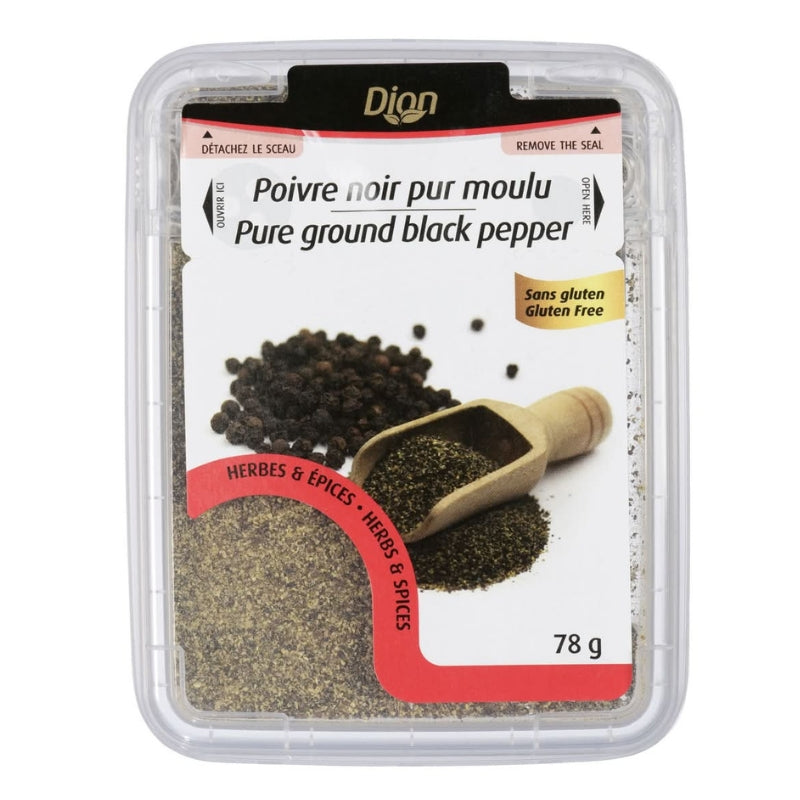 Dion - Poivre noir pur moulu - 78 g