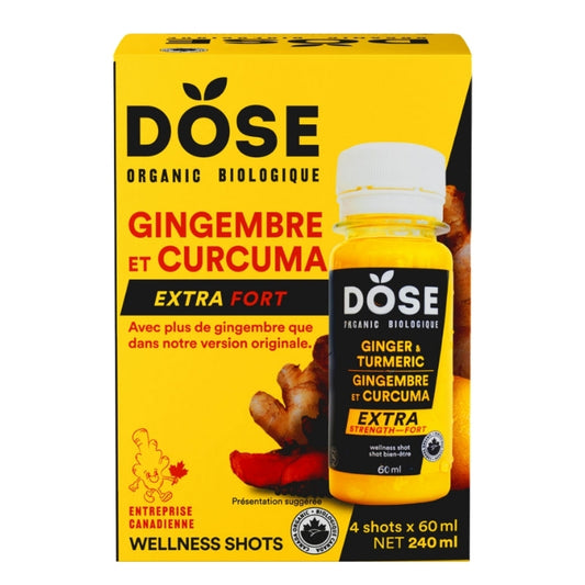 Doce Shots de bien être bio - Gingembre & Curcuma extra fort