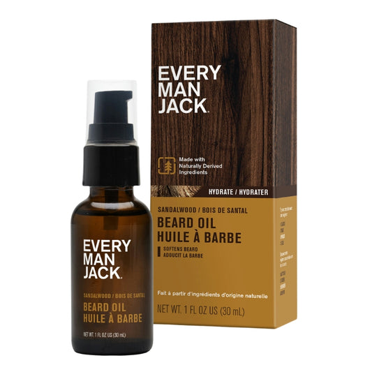 Every Man Jack - Huile à barbe - Bois de santal - 30 ml