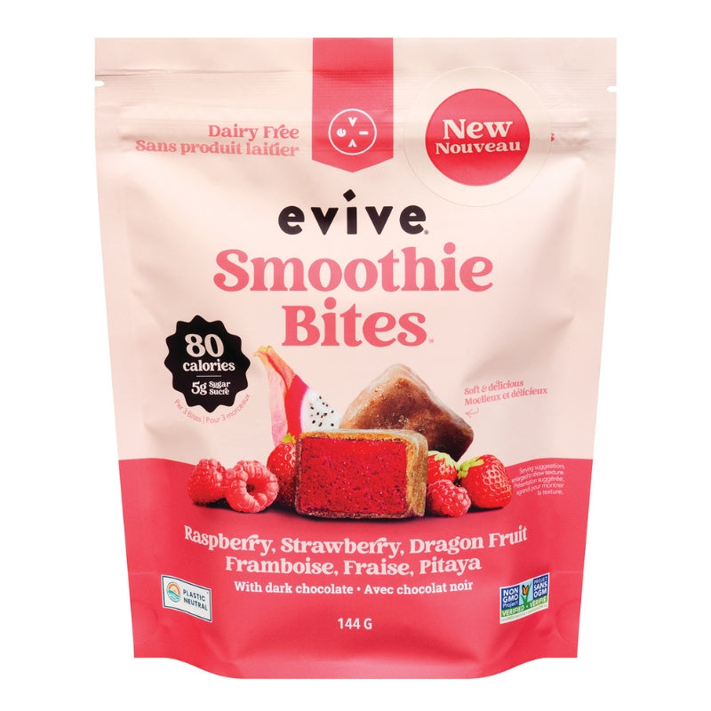 Evive - Smoothie bites - Framboise, fraise, pitaya - 144 g
