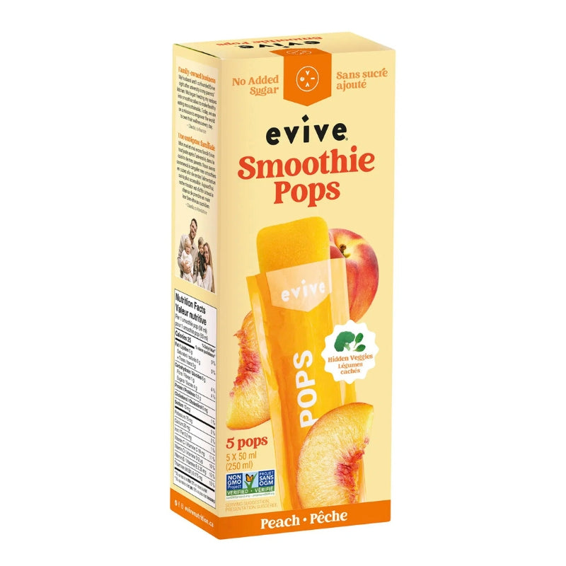 Evive - Smoothie pops - Pêche - 5 X 50 ml
