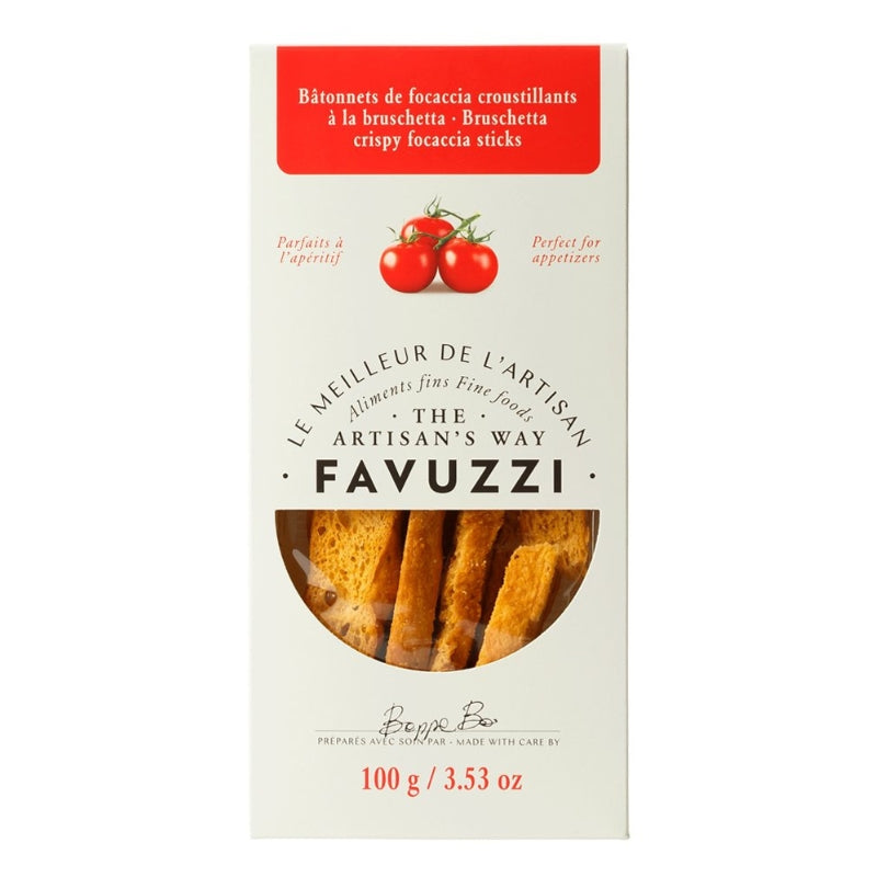 Favuzzi - Bâtonnets de focaccia croustillants - Bruschetta - 100 g