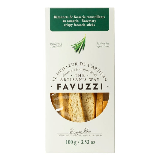 Favuzzi - Bâtonnets de focaccia croustillants - Romarin - 100 g