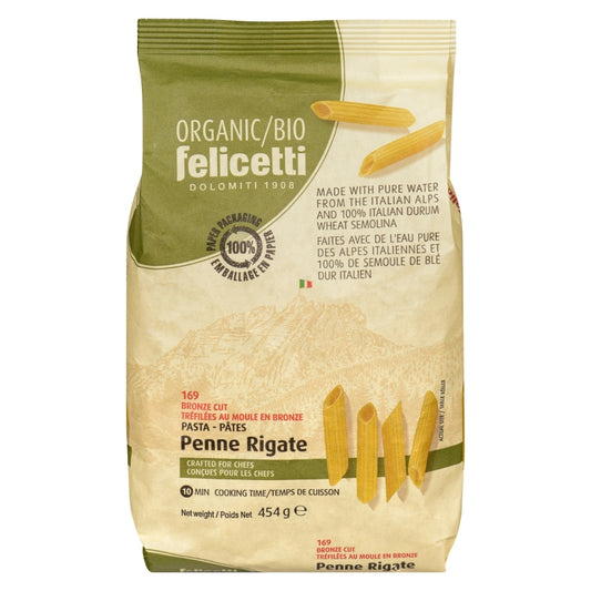 Felicetti Pâtes de semoule de Blé Dur Biologique - Penne Rigate Durum wheat pasta  - Organic