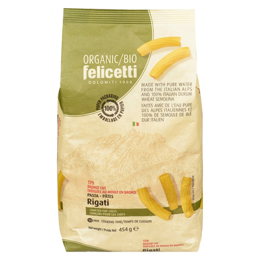 Felicetti Pâtes semoule de Blé Dur Biologique - Rigati Durum wheat pasta - Rigati - Organic