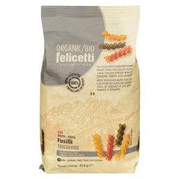 Felicetti Pâtes Biologiques aux légumes tricolore - Fusilli Pasta with tricolored vegetables organic - Fusilli