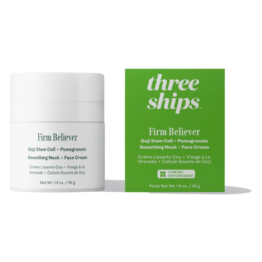 Three ships Firm Believer crème lissante cou & visage - Grenade + cellule souche de goji