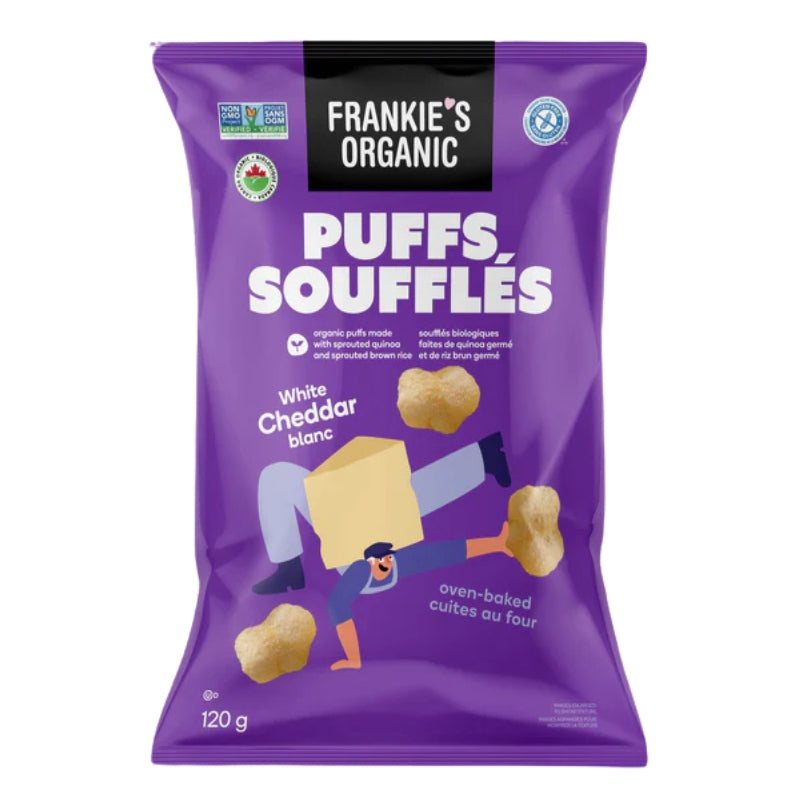 Frankie's Organic - Puffs soufflés - Cheddar blanc - 120 g