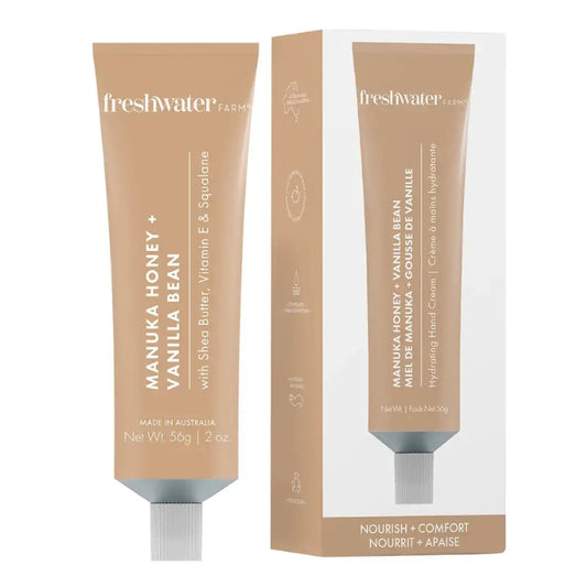 Freshwater Farm - Crème à mains hydratante - Miel de manuka + gousse de vanille - 56 g