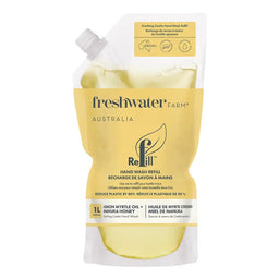 Freshwater Farm - Recharge de savon à mains de castille - Huile de myrte citronné + miel de manuka - 1 L