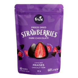 Frux - Fraises Lyophilisées - Chocolat noir - 80 g