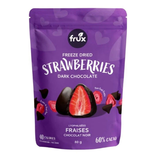 Frux - Fraises Lyophilisées - Chocolat noir - 80 g
