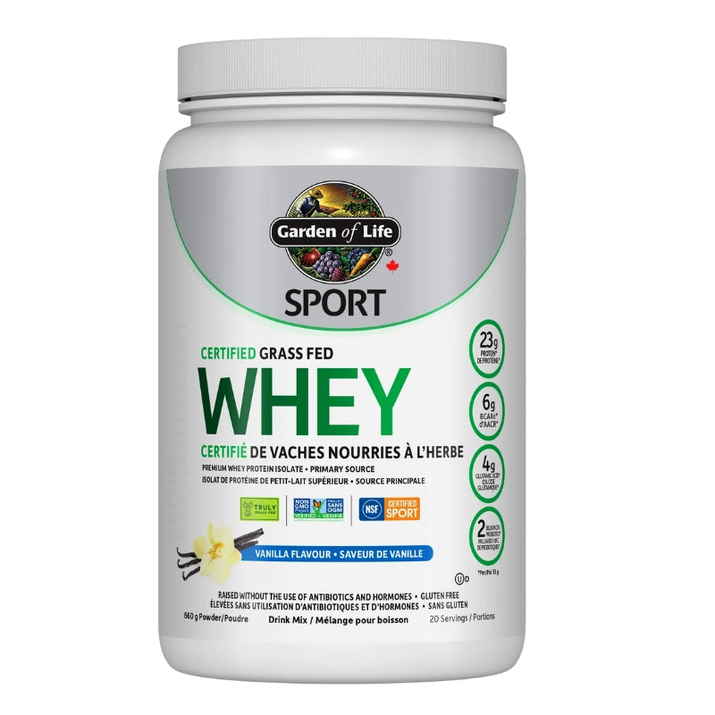 garden of life Garden of life sport certifié de vaches nourries a l'herbe saveur de vanille 640 g