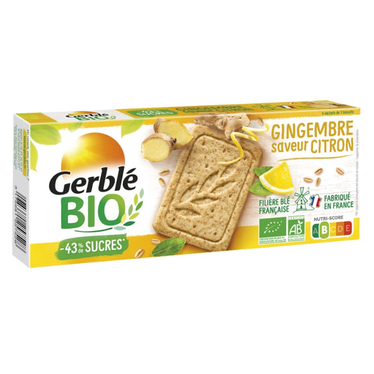 Gerblé bio - Biscuits - Gingembre citron - 132 g