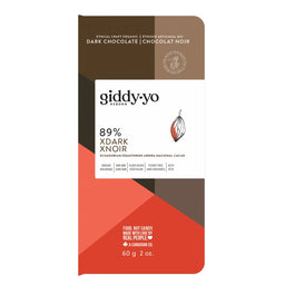 Giddy-yo reborn- Tablette chocolat noir  - 89% - 60 g