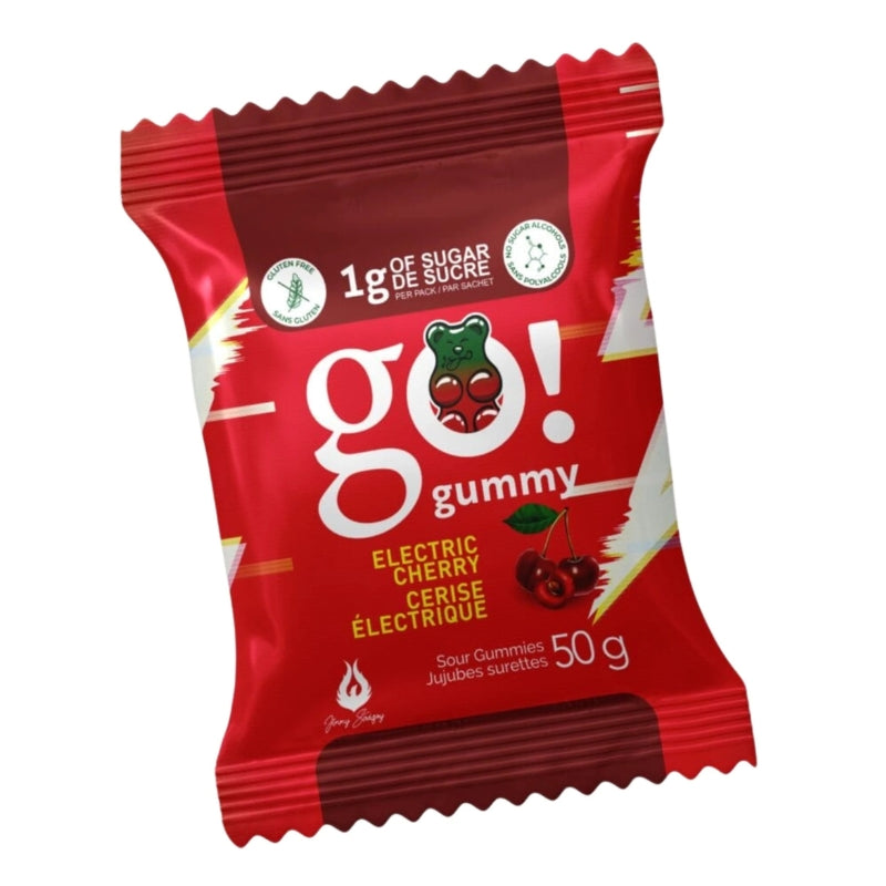 Go Gummy - Jujubes surettes - Cerise électrique - 50 g