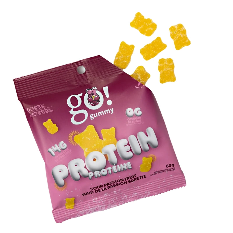 Go Gummy - Jujubes protéinés - Fruit de la passion surette - 60 g