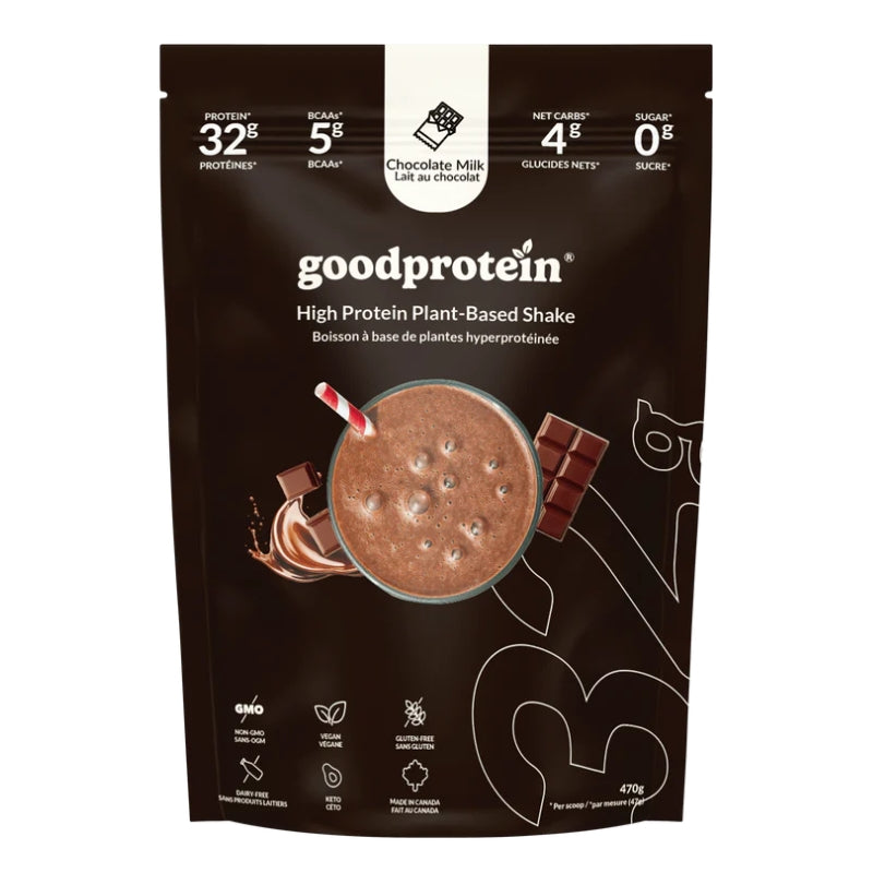 Goodprotein - Boisson à base de plantes hyperprotéinée - Lait au chocolat - 470 g
