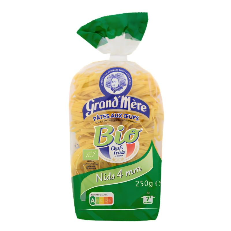 Grand'mère - Pâtes aux œufs - Nids 4 mm bio - 250 g