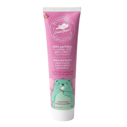 Green Beaver Dentifrice pour enfants sans fluoret anti-caries - gomme balloune