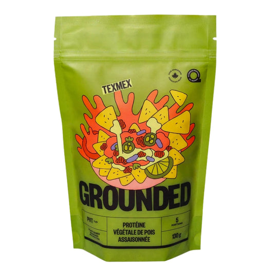 Grounded - Protéine végétale de pois assaisonnée - TEXMEX - 130 g