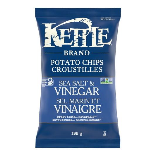 kettle Croustilles Sel Marin et Vinaigre  Potato chips - Sea salt & vinegar