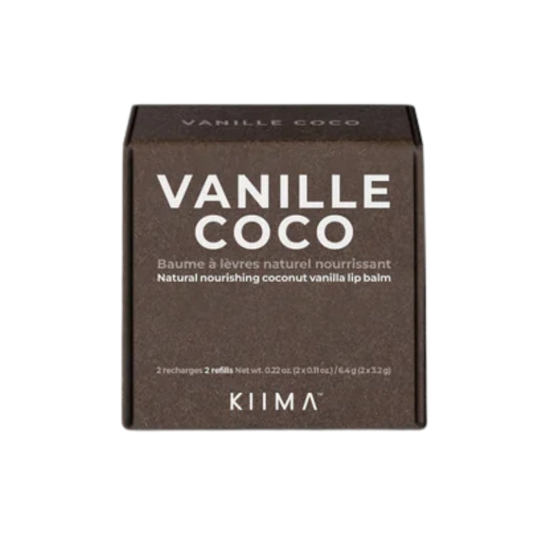 KIIMA - Recharge de baume à lèvres - Vanille Coco - 2 recharges de 3.2g