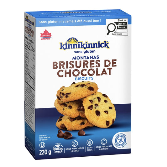 kinnikinnick Montanas Biscuits aux Brisures de Chocolat