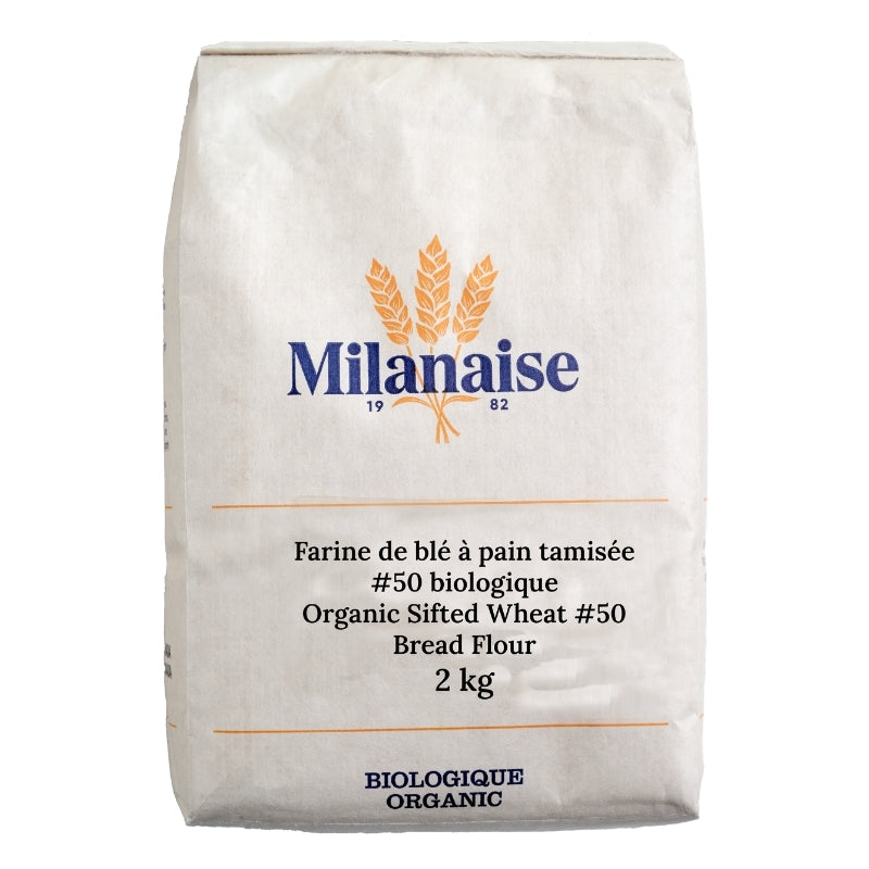 la milanaise Farine de blé à pain tamisée #50 bio