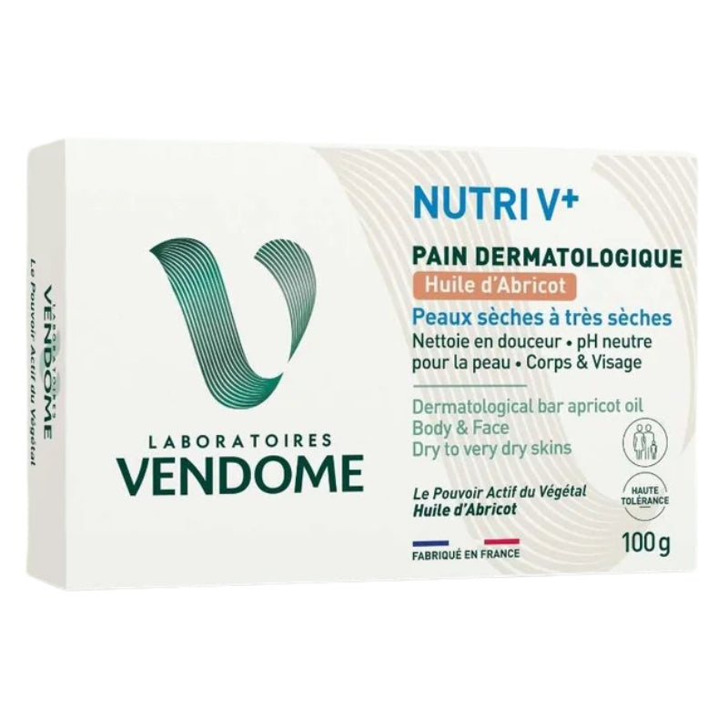 Laboratoires Vendôme - Nutri V+ - Savon corps/visage - Huile d'abricot - 100 g
