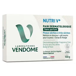 Laboratoires Vendôme - Nutri V+ - Savon corps - sans parfum - 100 g