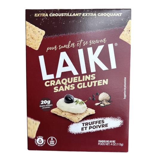 Laiki - Craquelins de riz - Truffes et poivre - 113 g