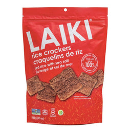 Laiki - Craquelins de riz - Riz rouge et sel de mer - 100 g