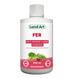 Land Art fer liquide solution orale du suppleément de fer 500 ml