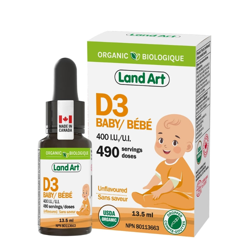 land art Vitamine D3 Biologique Bébé 400 U.I.